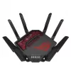 ASUS ROG Rapture GT-BE19000 traadita ruuter Multi-Gigabit Ethernet Kolmriba (2,4 GHz / 5 GHz / 6 GHz) Must, Punane