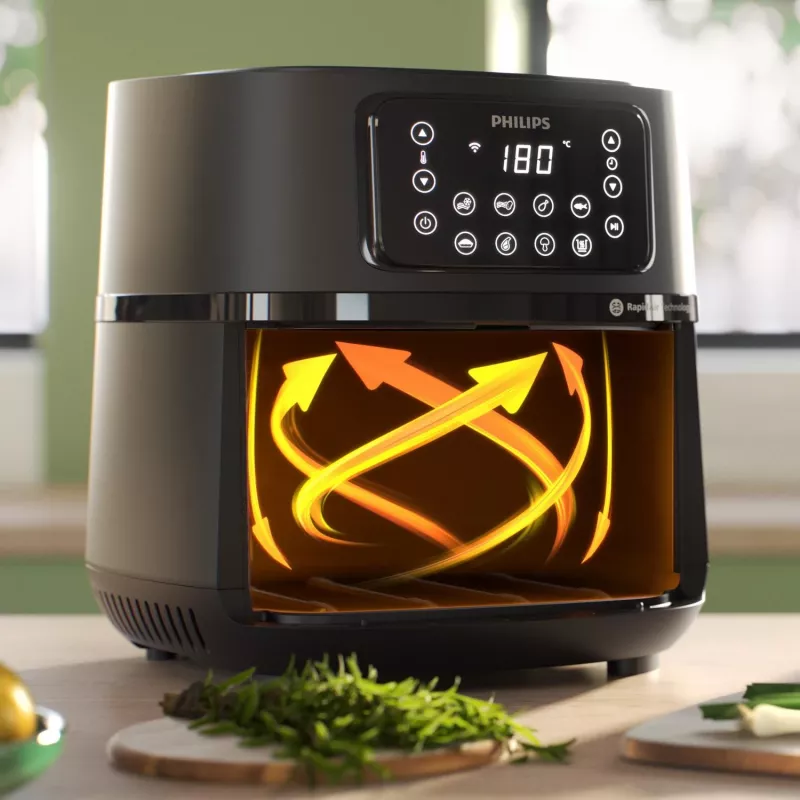 Philips 5000 seeria Airfryer HD9285/90 XXL Connected, õhkfritüür, 7,2 L, 1,4 kg, Rapid Air, 40 °C, 200 °C