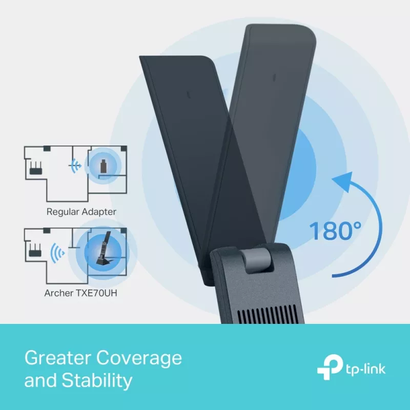 TP-Link Archer AXE5400 Wi-Fi 6E suure võimendusega juhtmevaba USB-adapter