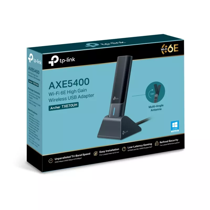 TP-Link Archer AXE5400 Wi-Fi 6E suure võimendusega juhtmevaba USB-adapter