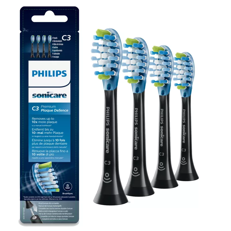 Philips C3 Premium Plaque Defence HX9044/33 4x mustad sonilise hambaharja otsikud