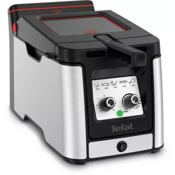 Tefal Clear Duo FRD600 Single 0.65 L Eraldiseisev 2000 W Fritter Must, Roostevaba teras