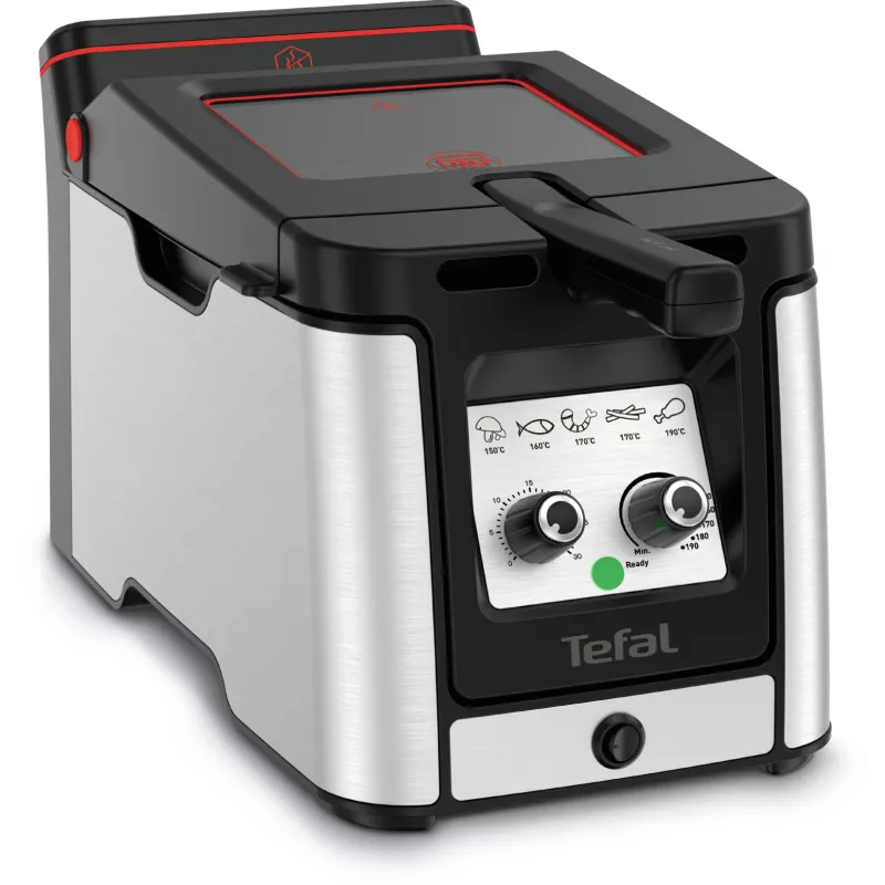 Tefal Clear Duo FRD600 Single 0.65 L Eraldiseisev 2000 W Fritter Must, Roostevaba teras