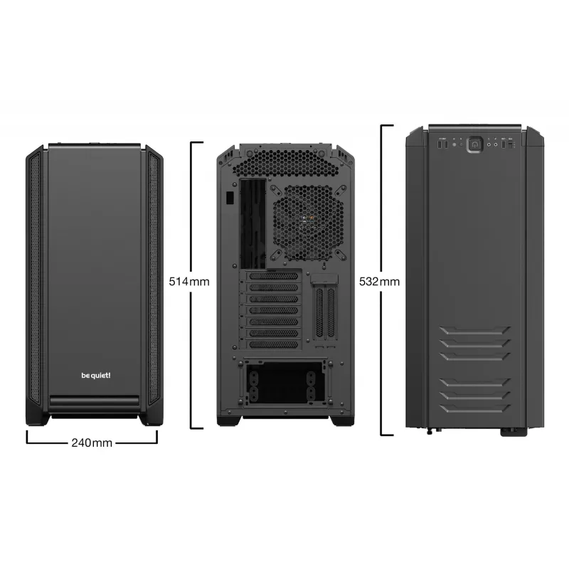 Arvuti korpus be quiet! Silent Base 601 Midi Tower Must