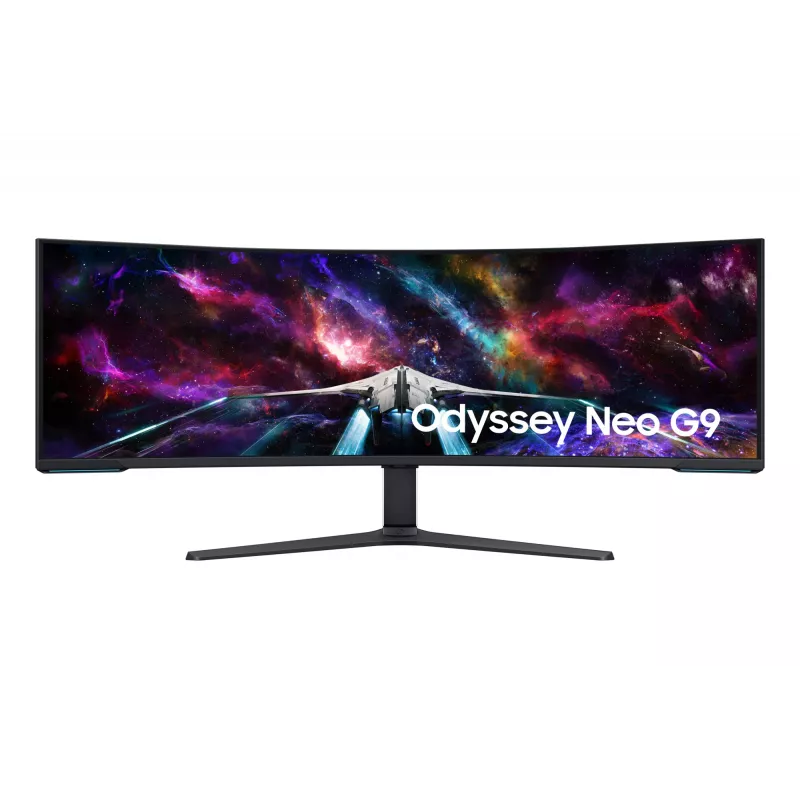 Samsung G95NC arvutimonitor 144,8 cm (57 tolli) 7680 x 2160 pikslit Dual UHD LED, must, valge
