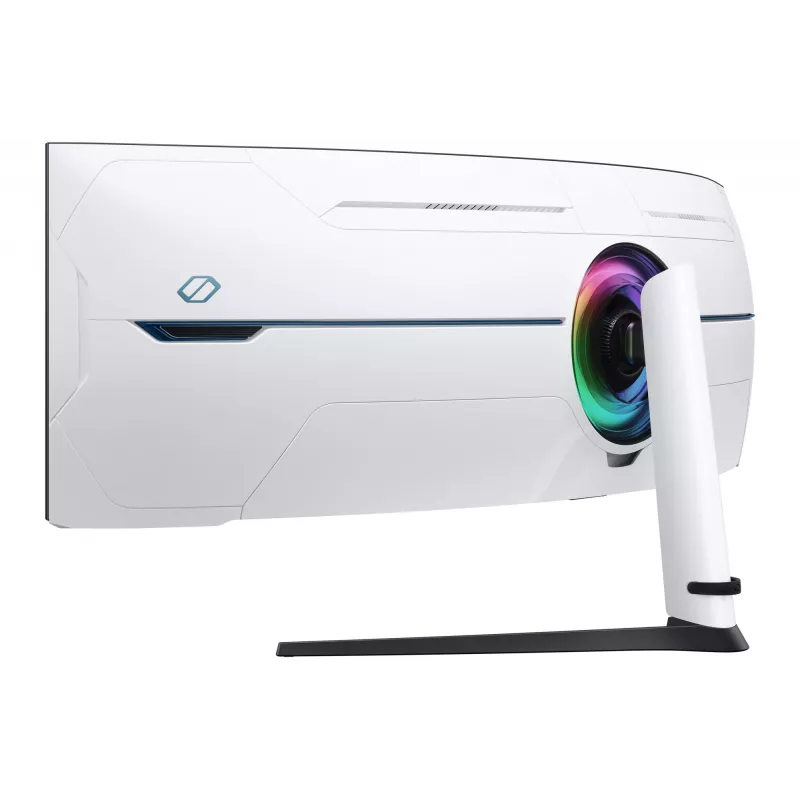 Samsung G95NC arvutimonitor 144,8 cm (57 tolli) 7680 x 2160 pikslit Dual UHD LED, must, valge