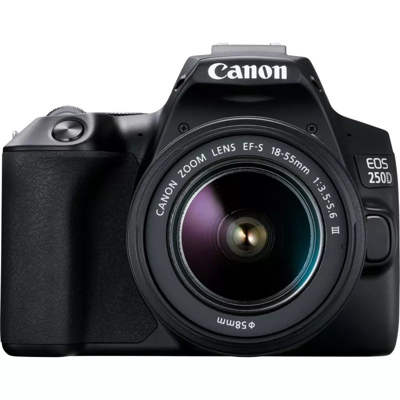 Canon EOS 250D + EF-S 18-55mm f/3.5-5.6 III peegelkaamera komplekt 24,1 MP CMOS 6000 x 4000 pikslit must