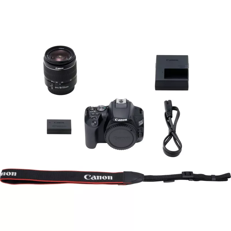 Canon EOS 250D + EF-S 18-55mm f/3.5-5.6 III peegelkaamera komplekt 24,1 MP CMOS 6000 x 4000 pikslit must