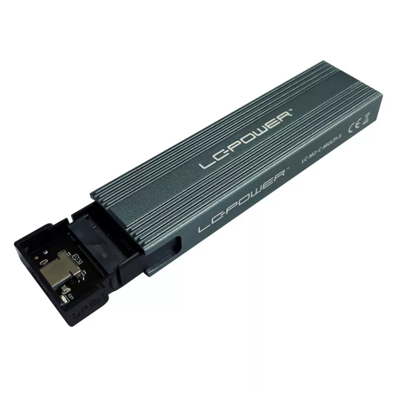 LC-POWER SSD korpus - M.2 LC-M2-C-MULTI-3 Lc-power USB3.2 M.2-SSD-korpus (NVMe & SATA)