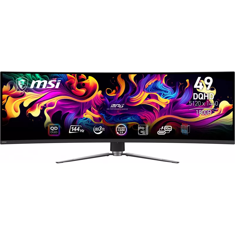 MSI MPG 491CQP QD-OLED arvutimonitor 124,5 cm (49 tolli) 5120 x 1440 pikslit DQHD must