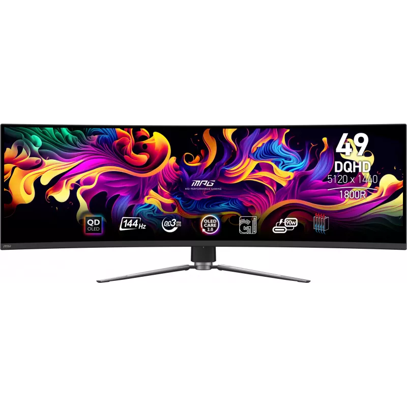 MSI MPG 491CQP QD-OLED arvutimonitor 124,5 cm (49 tolli) 5120 x 1440 pikslit DQHD must
