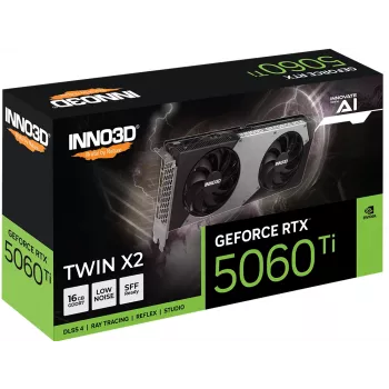 Videokaart Inno3D GeForce RTX 5060 Ti — 16 GB GDDR7, PCIe 5.0, 128-bit, 448 GB/s