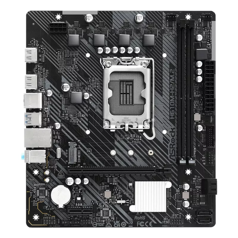 ASRock emaplaat H610M-H2/M.2 LGA1700 Intel H610 2 X DDR4 2 X HDMI 2.1 TMDS ühilduv mATX