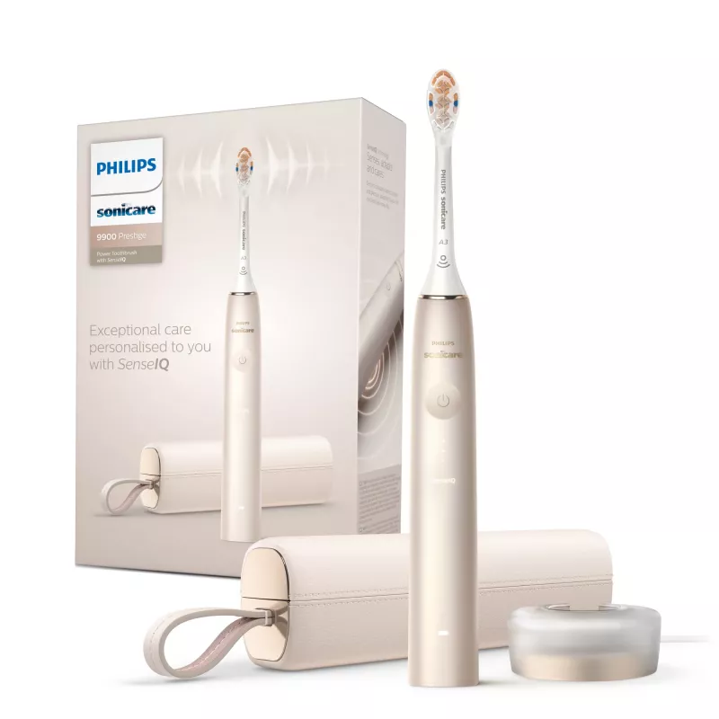 Philips Sonicare DiamondClean Prestige 9900 seeria DiamondClean Prestige HX9992/11 Sonic elektriline hambahari SenseIQ-ga - Šampanja