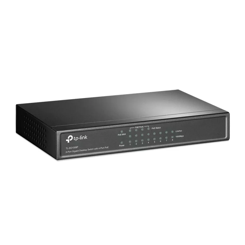 Hallatav lüliti TP-Link TL-SG1008P 8 pordiga Gigabit PoE, 4 PoE-porti