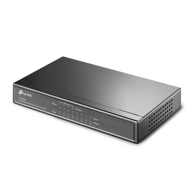 Hallatav lüliti TP-Link TL-SG1008P 8 pordiga Gigabit PoE, 4 PoE-porti