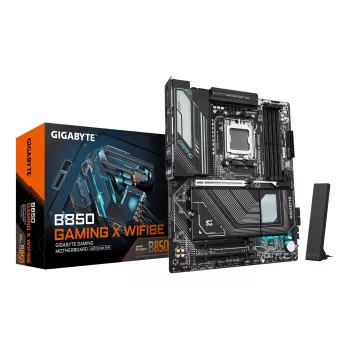 GIGABYTE B850 GAMING X WIFI6E emaplaat – AMD Ryzen 9000 seeria protsessoritele, 12+2+2 faasi digitaalne VRM, kuni 8200 MHz DDR5 (OC), 1xPCIe 5.0 + 2xPCIe 4.0 M.2, 2.5LAN, WIFI 6E, USB 3.2 Gen 2x2