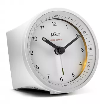 Braun BC07W-DCF kvarts äratuskell Valge