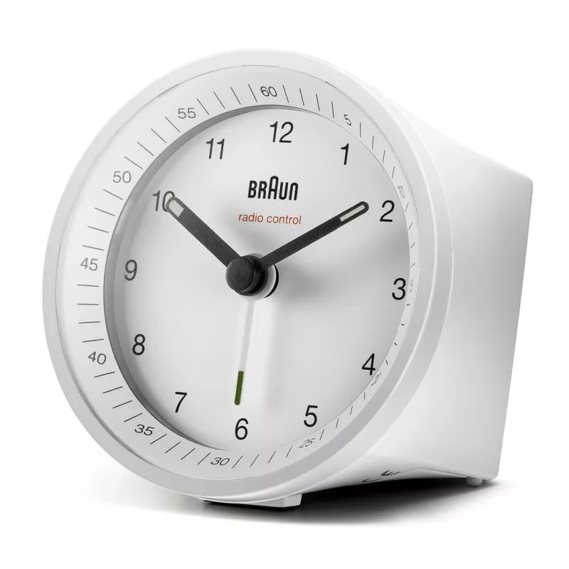 Braun BC07W-DCF kvarts äratuskell Valge