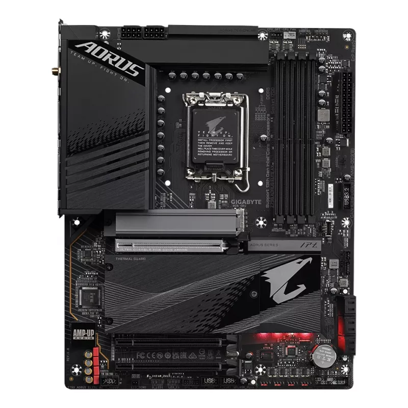 GIGABYTE Z790 AORUS ELITE AX emaplaat – toetab Inteli 14. põlvkonna protsessoreid, 16*+2+1 faasi digitaalne VRM, kuni 7600 MHz DDR5 (OC), 4xPCIe 4.0 M.2, Wi-Fi 6E, 2,5GbE LAN, USB 3.2 Gen 2x2