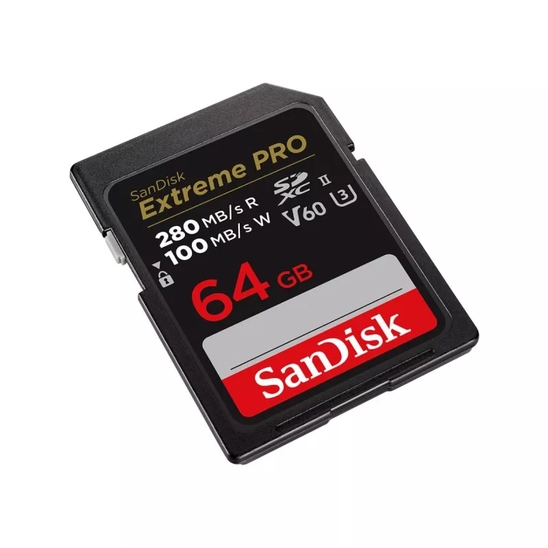 WESTERN DIGITAL SanDisk PRO 64 GB V60 UHS-II SD-kaardid 280/100 MB/s V60 C10 UHS-II