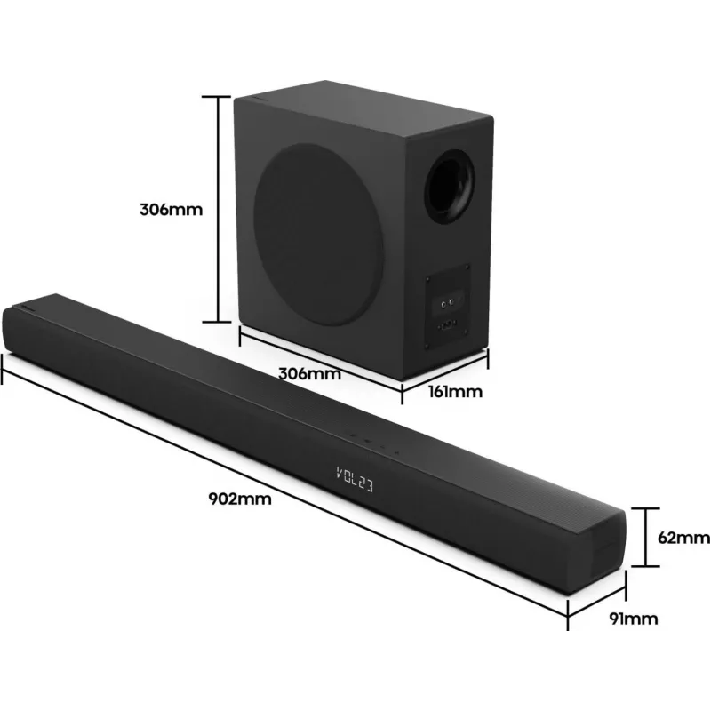 Hisense HS3100 Must 3.1 channels 480 W