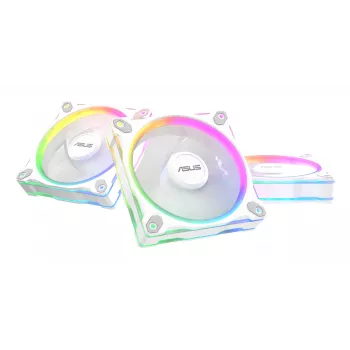 Korpuse ventilaator ASUS Prime MR120 120 mm 1600 RPM valge (3-pakk, LED, 58 CFM, 23 dB)