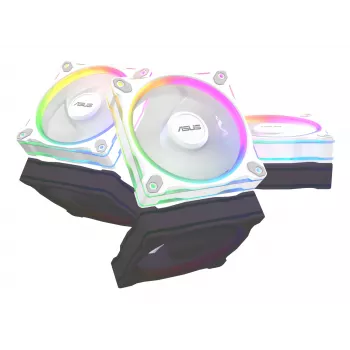 Korpuse ventilaator ASUS Prime MR120 120 mm 1600 RPM valge (3-pakk, LED, 58 CFM, 23 dB)