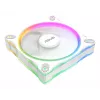 Korpuse ventilaator ASUS Prime MR120 120 mm 1600 RPM valge (3-pakk, LED, 58 CFM, 23 dB)