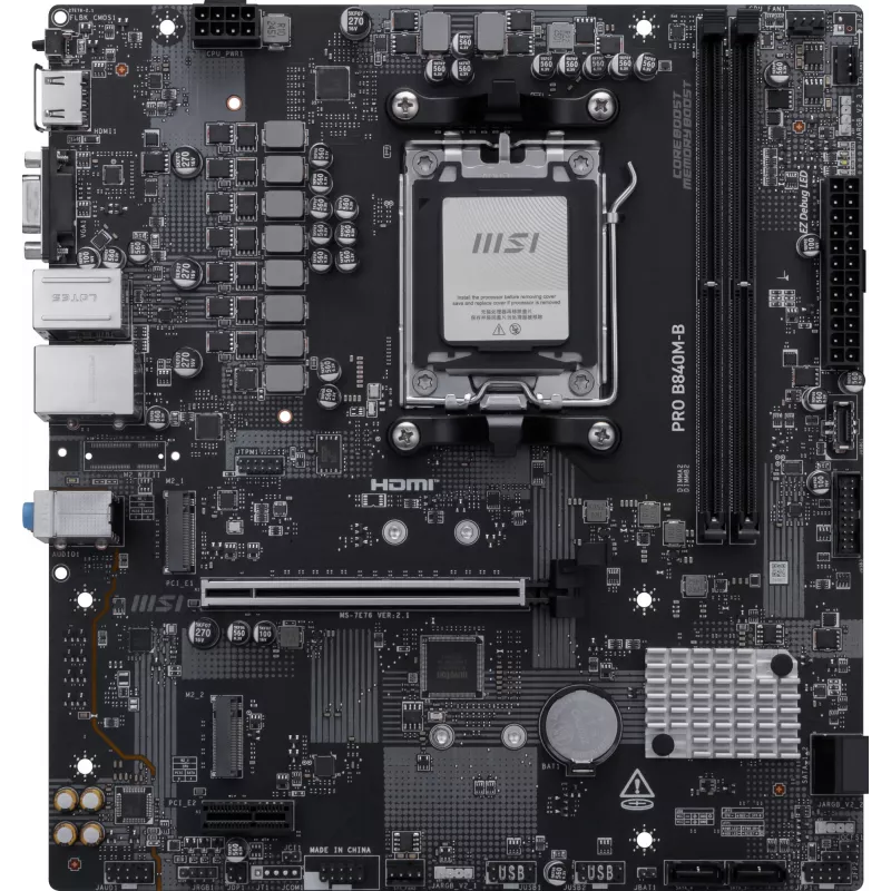 MSI PRO B840M-B emaplaat AMD B840 pesa AM5 micro ATX