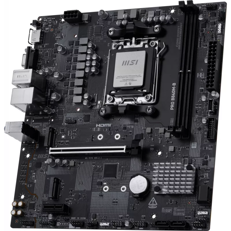 MSI PRO B840M-B emaplaat AMD B840 pesa AM5 micro ATX