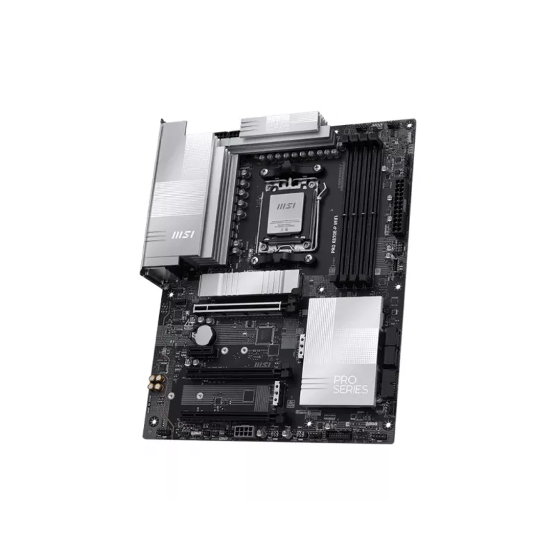 Emaplaat MSI PRO X870E-P WIFI ATX — AMD X870E, pesa AM5, DDR5, 4 DIMM, Wi‑Fi 7, 3× M.2, HDMI 2.1