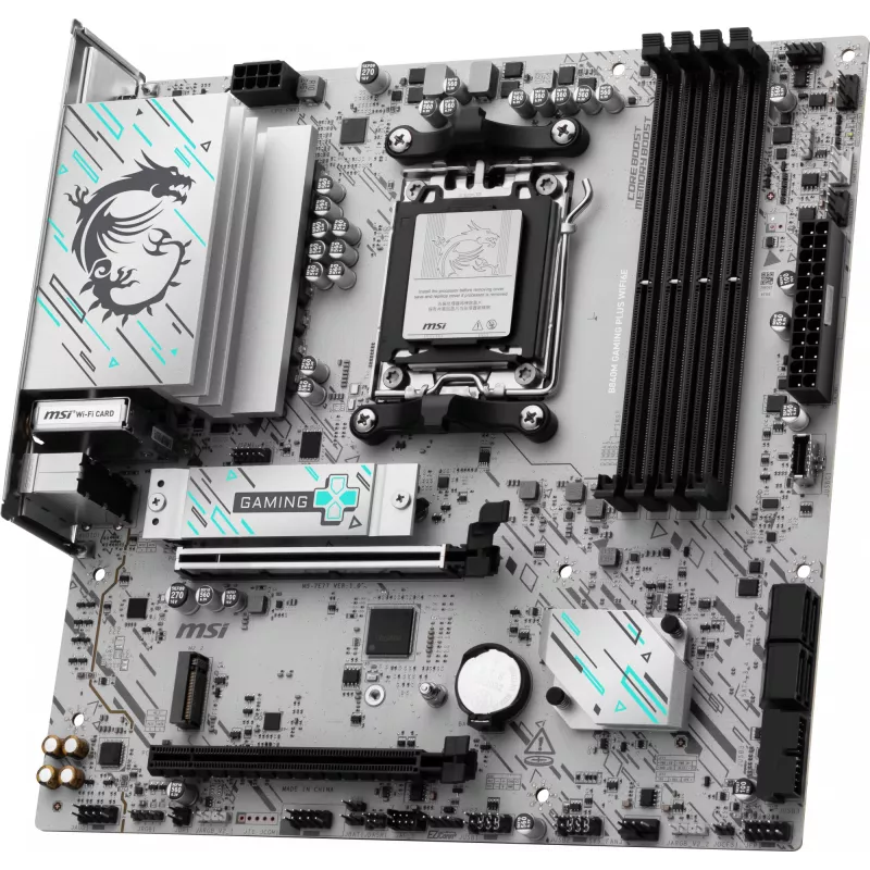 Emaplaat MSI B840M GAMING PLUS WIFI6E microATX, pesa AM5, DDR5 kuni 256 GB, Wi‑Fi 6E, 2.5GbE, M.2 x2, HDMI 2.1