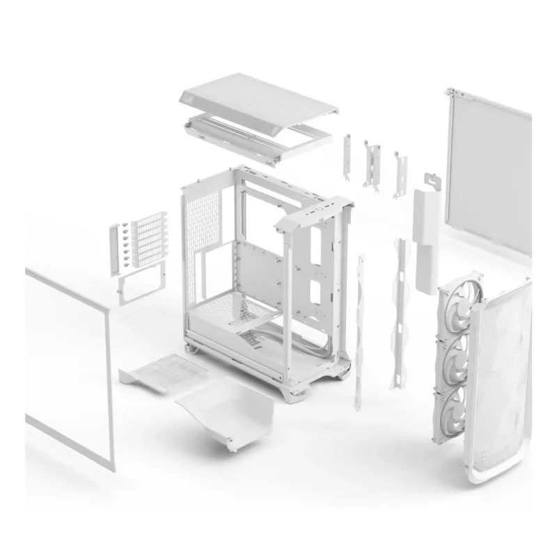 FRACTAL DESIGN Meshify 3 White RGB Tg Clear Tint