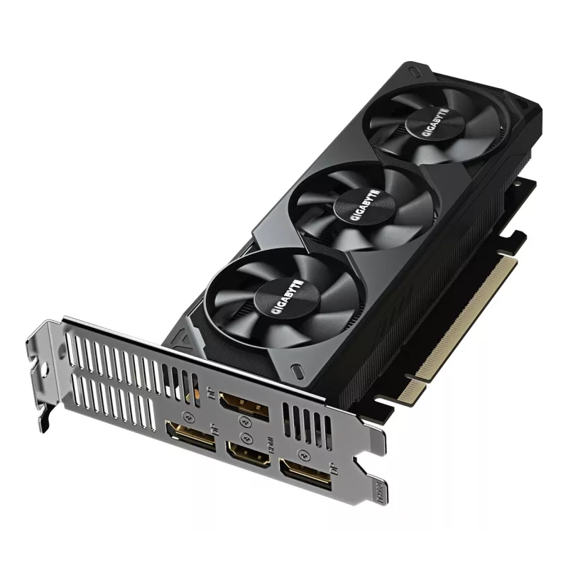 GIGABYTE GeForce RTX 5060 OC Low Profile 8G graafikakaart - 8GB GDDR7, 128bit, PCI-E 5.0, 2512 MHz tuumasagedus, 3 x DisplayPort, 1 x HDMI, GV-N5060OC-8GL