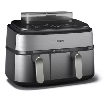 Philips 5000 seeria NA555/00 fritüür, kahekordne 9 L, iseseisev, 2750 W, kuumaõhufritüür, hõbedane