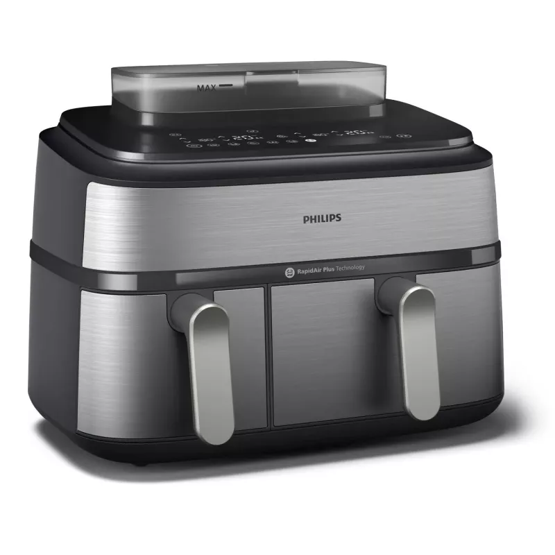 Philips 5000 seeria NA555/00 fritüür, kahekordne 9 L, iseseisev, 2750 W, kuumaõhufritüür, hõbedane