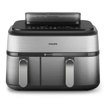 Philips 5000 seeria NA555/00 fritüür, kahekordne 9 L, iseseisev, 2750 W, kuumaõhufritüür, hõbedane