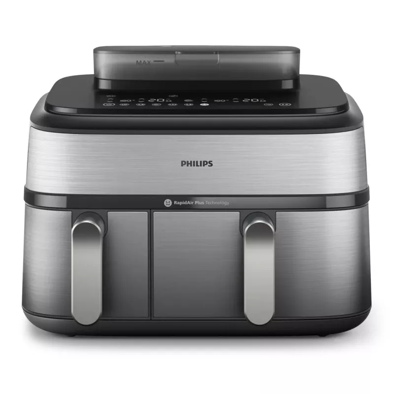 Philips 5000 seeria NA555/00 fritüür, kahekordne 9 L, iseseisev, 2750 W, kuumaõhufritüür, hõbedane