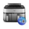 Philips 5000 seeria NA555/00 fritüür, kahekordne 9 L, iseseisev, 2750 W, kuumaõhufritüür, hõbedane