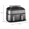 Philips 5000 seeria NA555/00 fritüür, kahekordne 9 L, iseseisev, 2750 W, kuumaõhufritüür, hõbedane