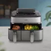 Philips 5000 seeria NA555/00 fritüür, kahekordne 9 L, iseseisev, 2750 W, kuumaõhufritüür, hõbedane