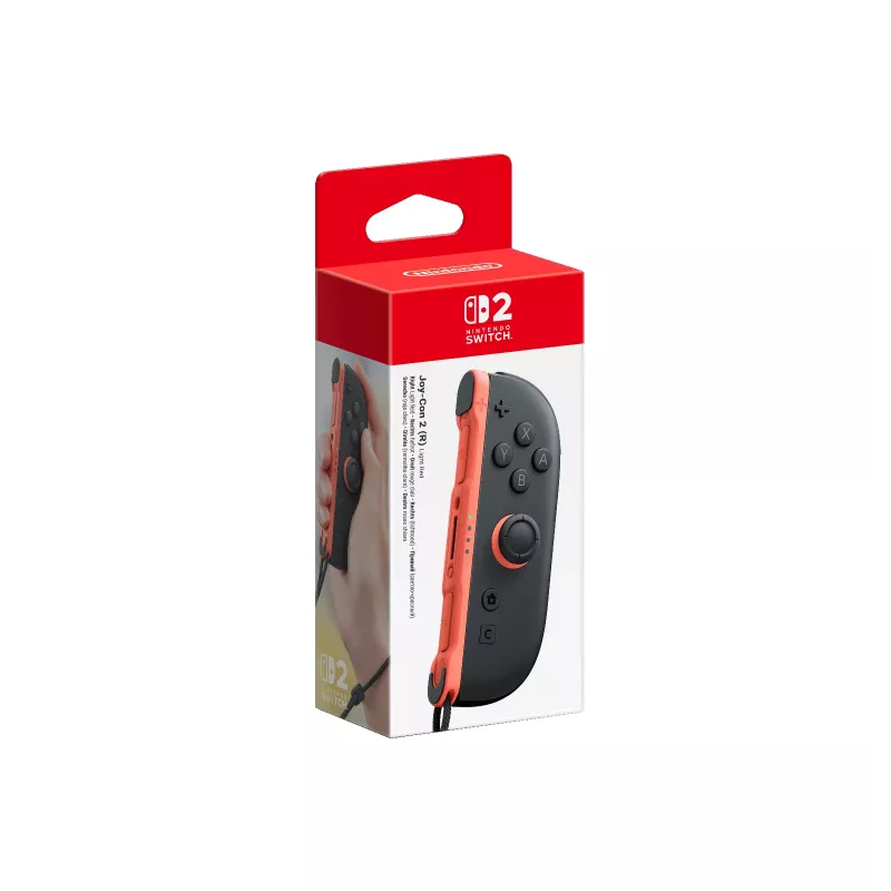 Nintendo Joy-Con 2 (R) Light Red, Juhtkang, Nintendo Switch 2, Avakuvanupp, Analoog / Digitaalne, Juhtmevaba, Bluetooth