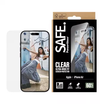 PanzerGlass SAFE. by ® Ekraanikaitse iPhone Air | Ultra-Wide Fit koos EasyAligneriga