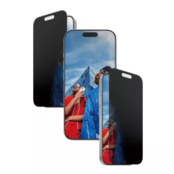 PanzerGlass ® 2-Way Privacy Screen Protector iPhone 17 | iPhone 16 Pro | Ultra-Wide Fit koos EasyAligneriga