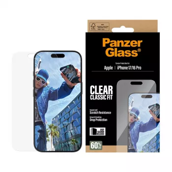 PanzerGlass ® Ekraanikaitse iPhone 17 | iPhone 16 Pro | Classic Fit koos EasyAligneriga