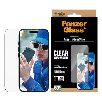 Ekraanikaitse PanzerGlass iPhone 17 Pro Ultra-Wide Fit EasyAligner Kulumis- ja Löögikindel