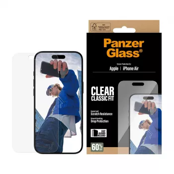 PanzerGlass® Ekraanikaitse iPhone Air | Classic Fit koos EasyAligneriga