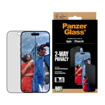 PanzerGlass ® 2-suunaline privaatsusekraanikaitse iPhone Air | Ultra-Wide Fit koos EasyAligneriga