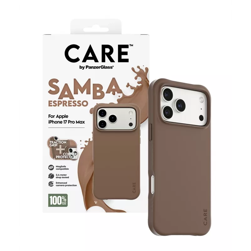 PanzerGlass CARE™ by ® Samba Case Espresso w. MagSafe iPhone 17 Pro Max